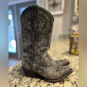 Lucchese studded snip toe